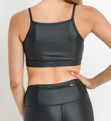 Lattice Front Glazed Sports Bra