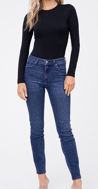 Long sleeve black knit bodysuit