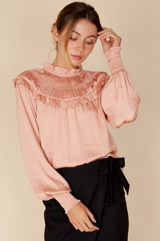 Satin elegant top