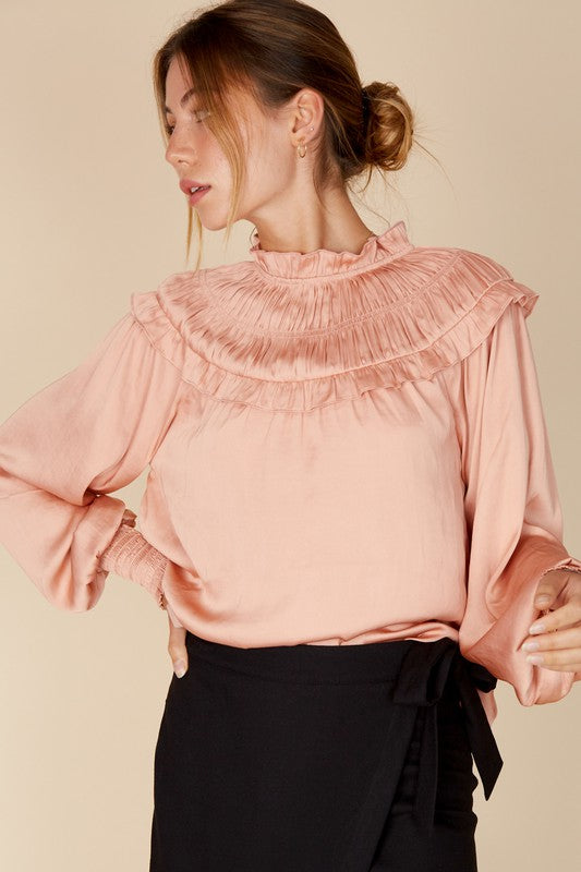 Satin elegant top
