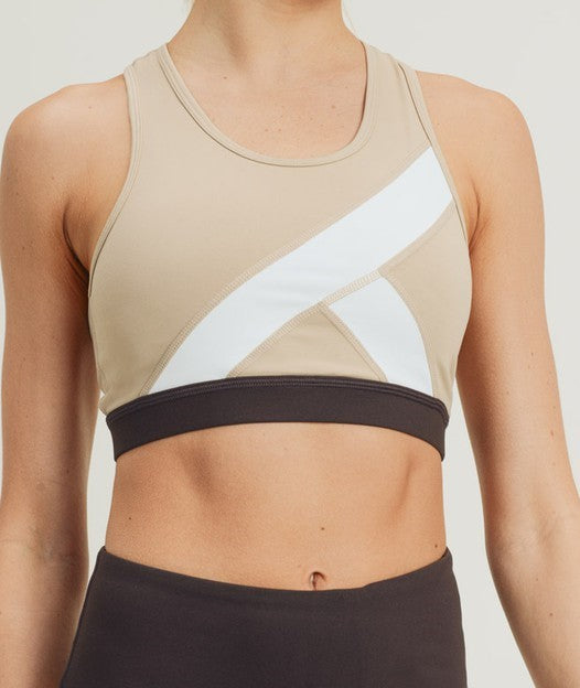 Curve Colorblock Racerback Sports Bra