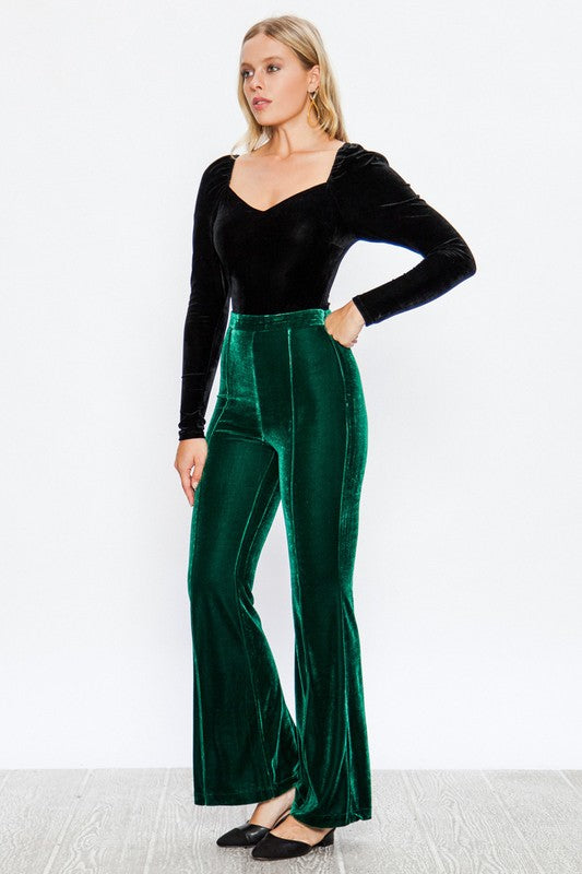 Velvet green pants