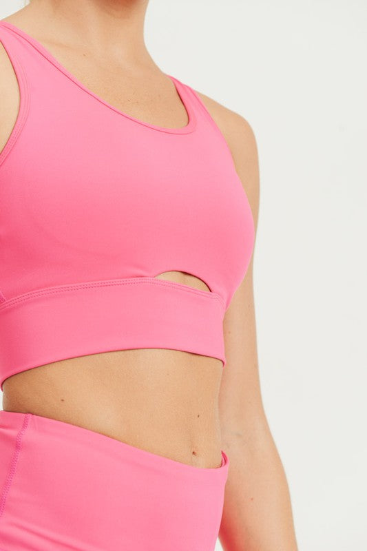 Hot Pink Racerback Sports Bra