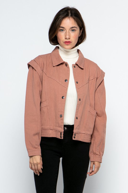 Structured shoulders jacket