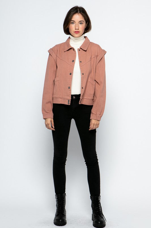 Structured shoulders jacket